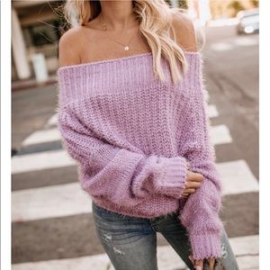 Fuzzy cable knit
